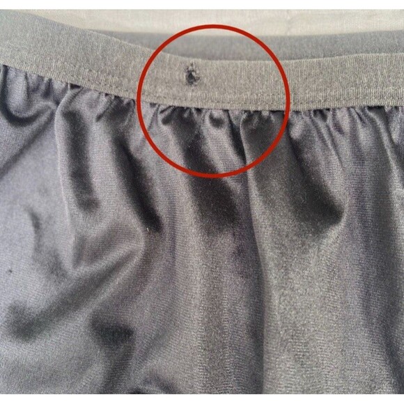 Vintage Vanity Fair Satin Mini Skirt Half Slip Women Large Black Nylon Lace Trim - Picture 11 of 11